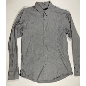 Ermenegildo Zegna shirt grey pinstripes. Size L